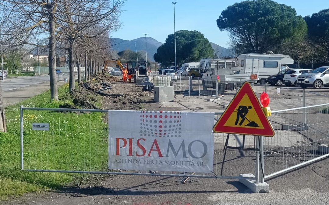 Pisa- lavori alla rotatoria in via dell’Aeroporto, all’intersezione con via Pardi